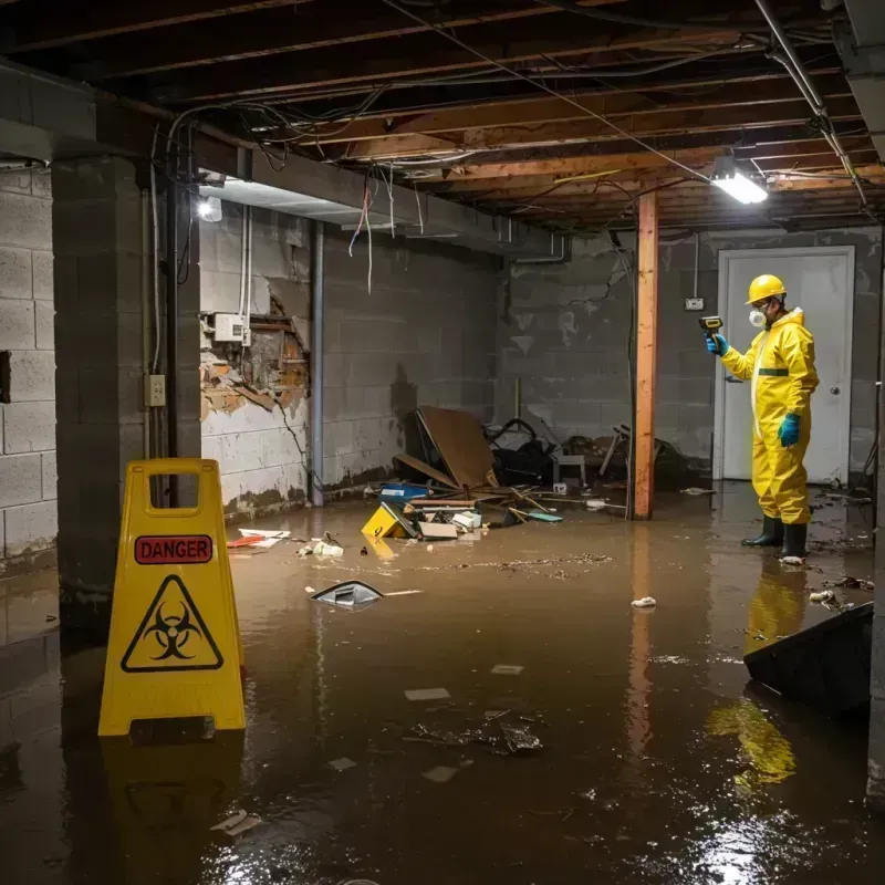 Flooded Basement Electrical Hazard in Grant Park, IL Property