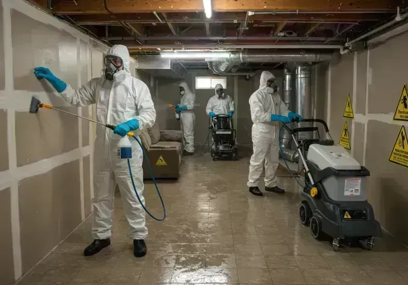 Basement Moisture Removal and Structural Drying process in Grant Park, IL